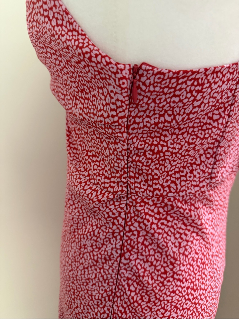 Zara Pink and Red Leopard Print Maxi Summer Dress with Wooden Ring Details - Picture 5 of 8